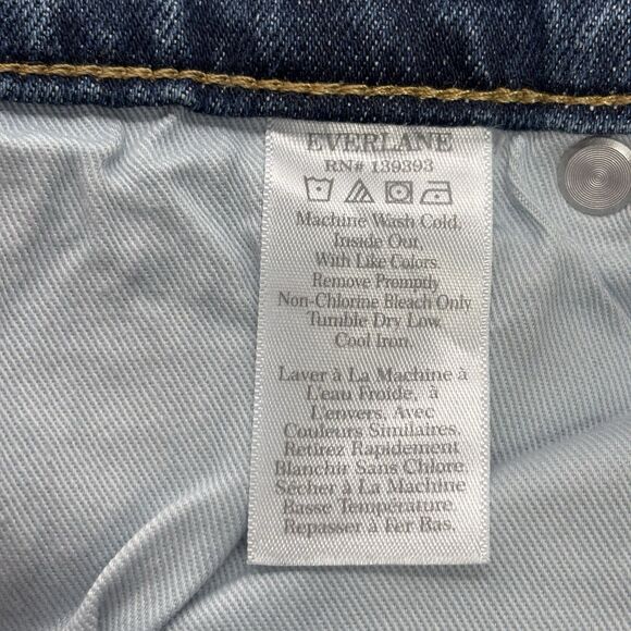 Everlane Women 30 Curvy Cheeky Jean High Rise Crop Straight Washed Midnight NWT - Picture 7 of 8